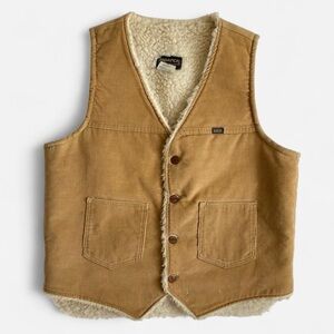Vintage tan corduroy sherpa vest
